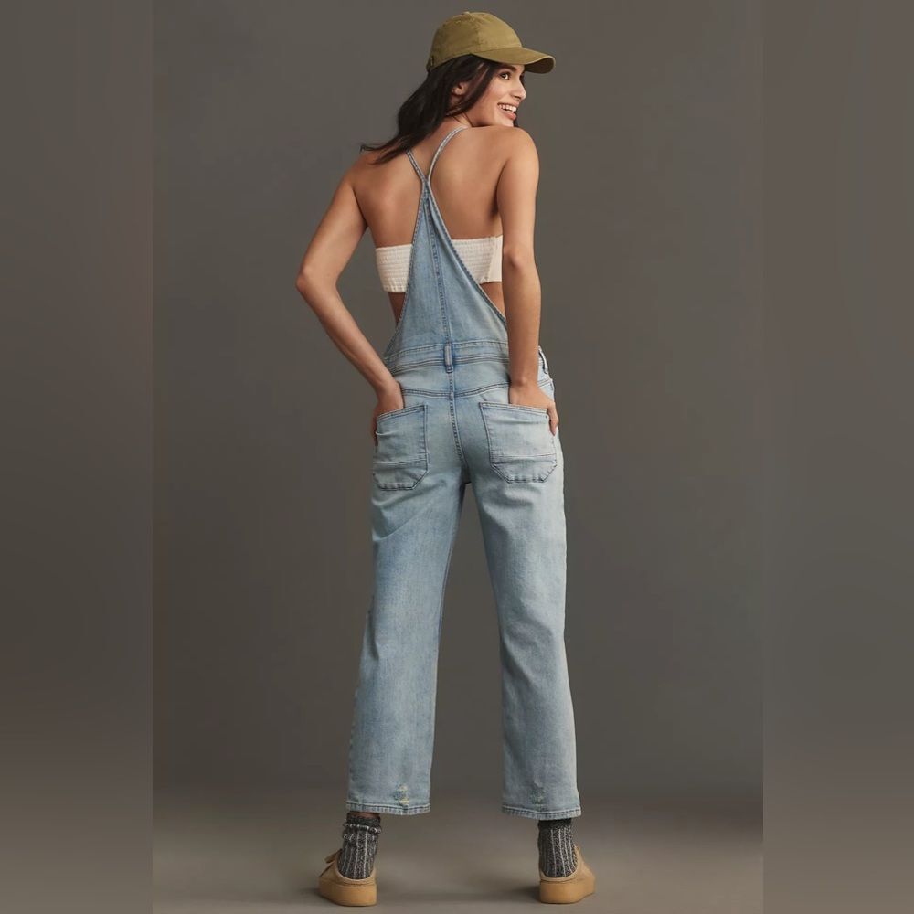 New Anthropologie Pilcro Painter Denim Overalls Size XL - Picture 2 of 7